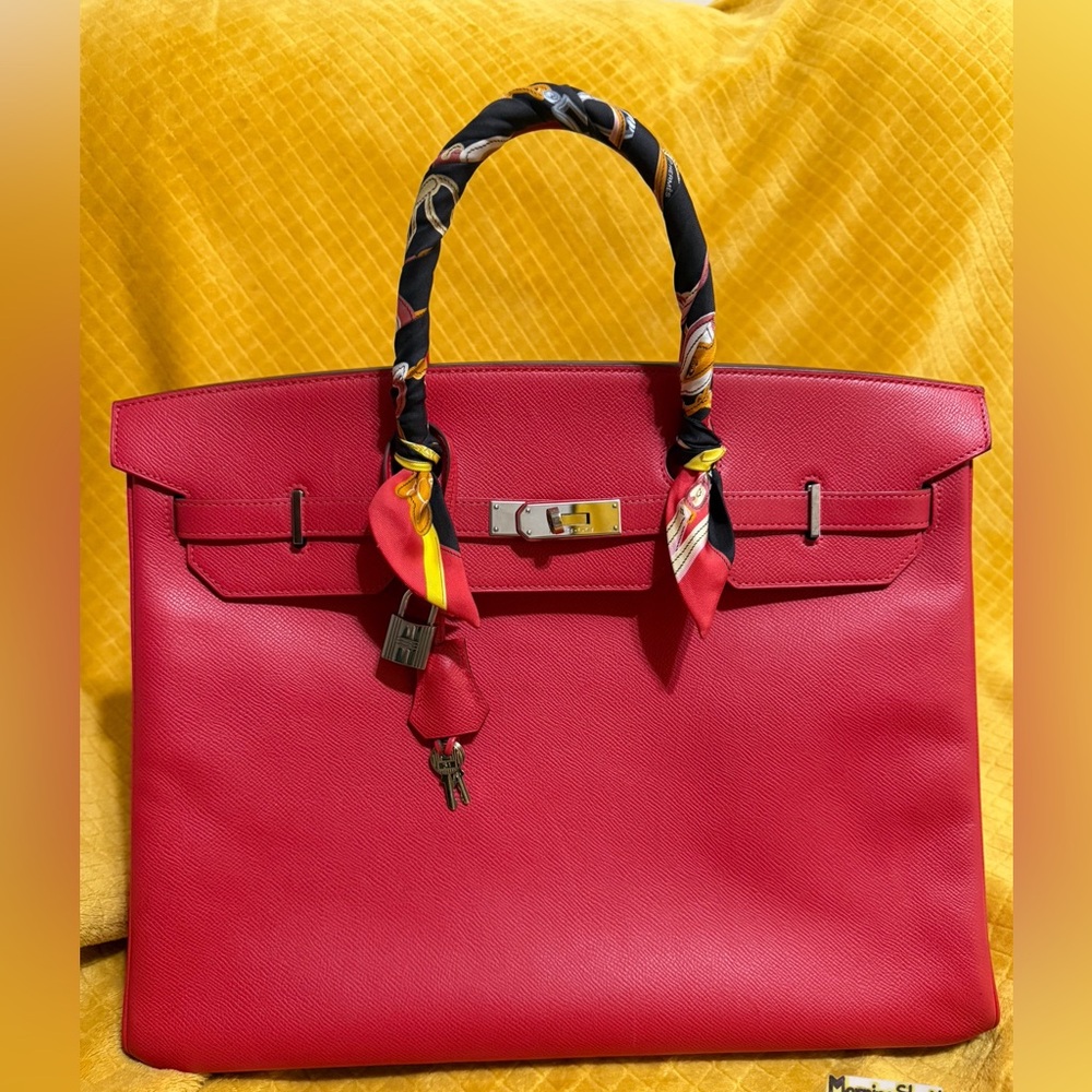 Hermes Birkin Bougainvillier Epsom with Palladium Hardware 40